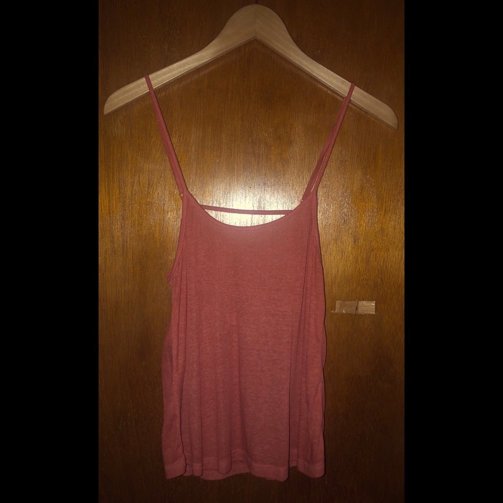 Sheer corral spaghetti-strapped top